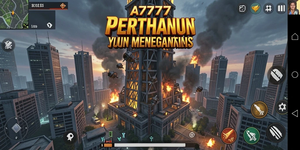 Tampilan menarik dari gameplay menarik Tower Defense A7777.