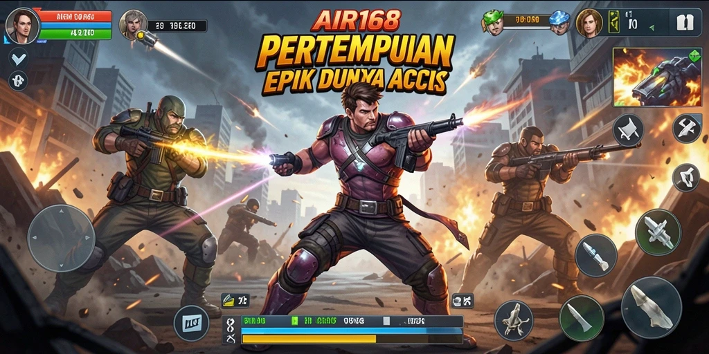 Tangkapan layar aksi dari AIR168 yang menunjukkan pertarungan mendebarkan.