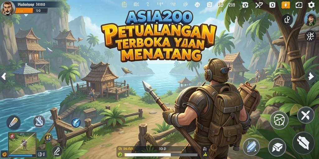 Tangkapan layar menunjukkan aksi menarik di dunia ASIA200.