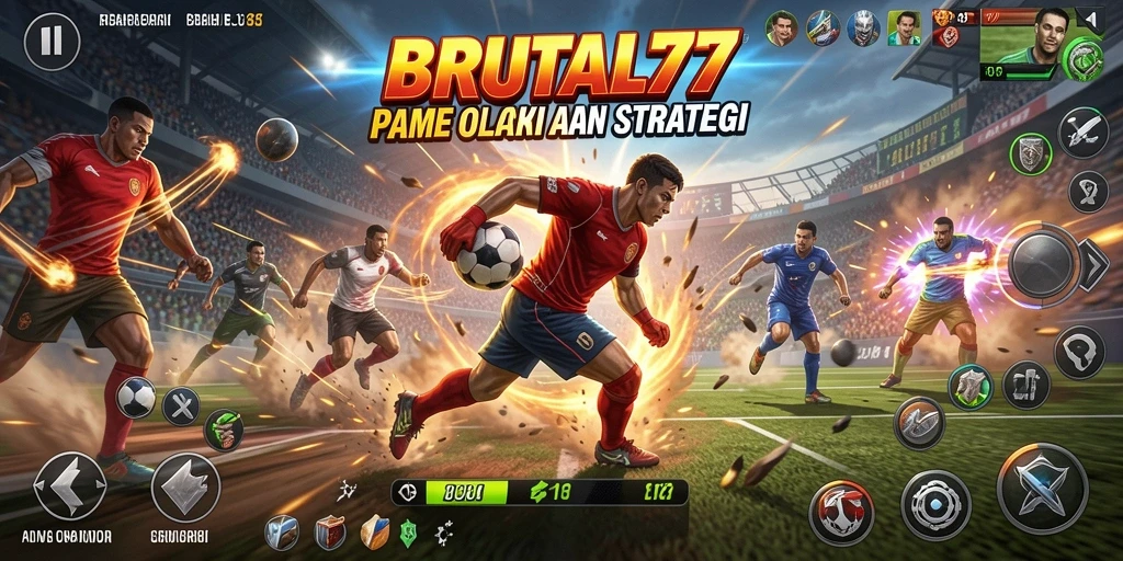 Tampilan epik gameplay BRUTAL77 yang mendebarkan.