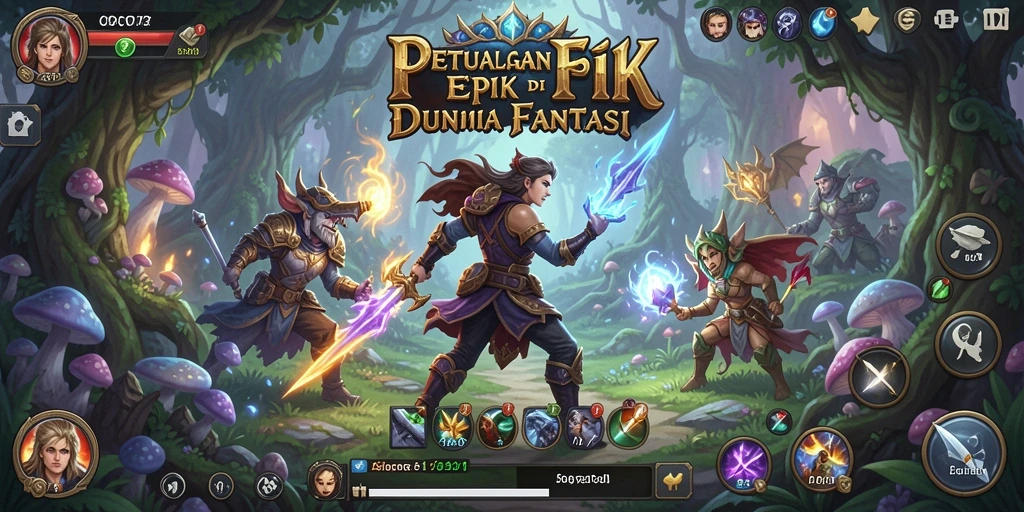 Screenshot utama <strong>COO77</strong> menampilkan pertarungan seru antara karakter dan monster.