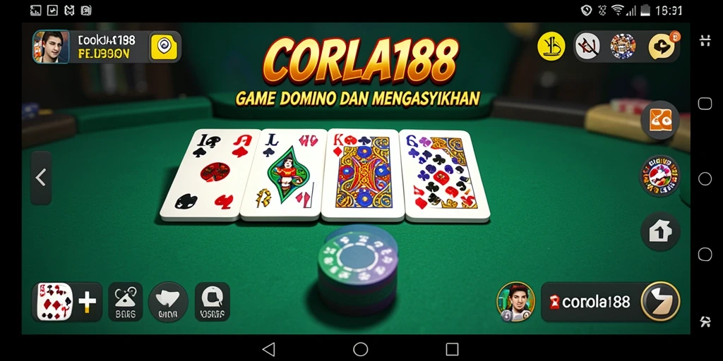 Tampilan gameplay menarik dari CORLA188 dengan suasana Domino yang seru.
