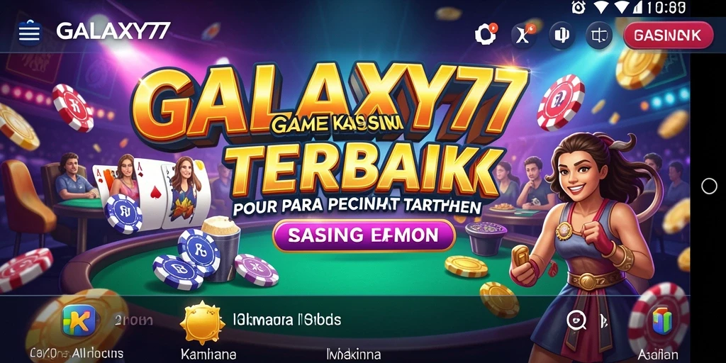Tampilan gameplay Kasino yang mendebarkan di GALAXY77.