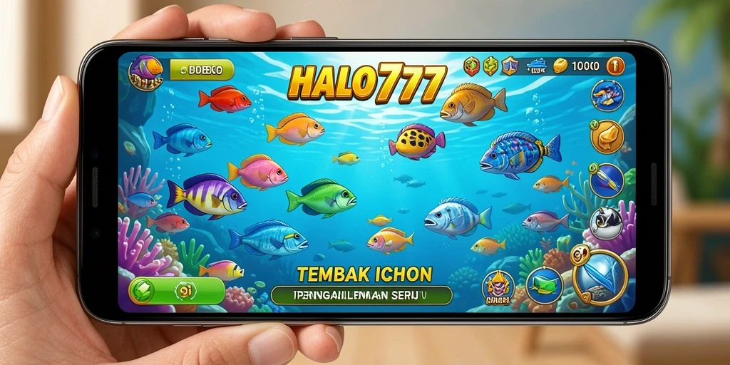 Screenshot gameplay Tembak Ikan HALO777 yang seru dan menantang.