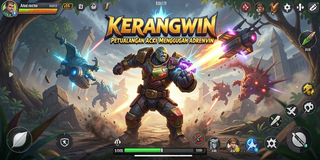 Tampilan gameplay <strong>KERANGWIN</strong> yang mendebarkan dan penuh aksi.