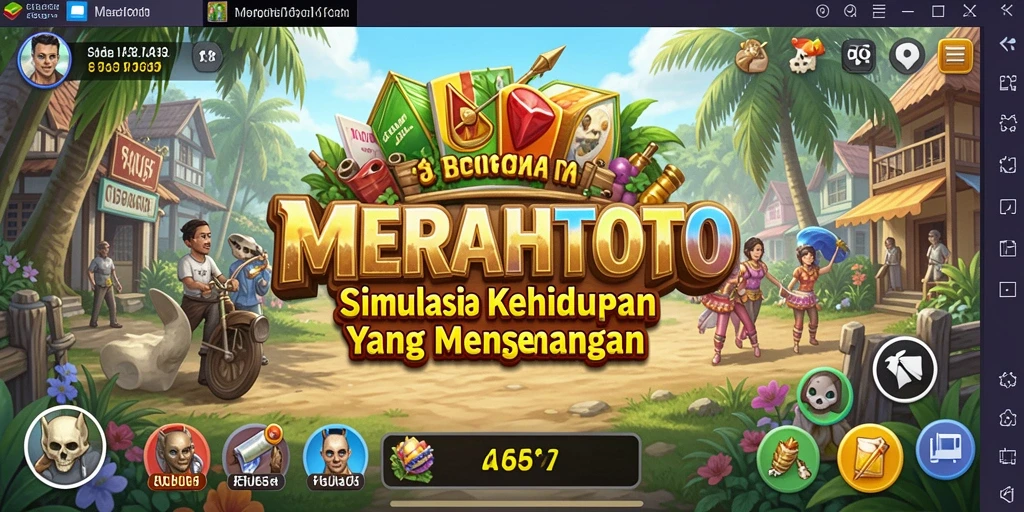 Tampilan gameplay MERAHTOTO menunjukkan interaksi yang seru dan dinamis.