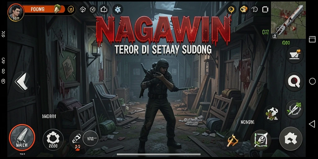 Gameplay menegangkan di NAGAWIN dengan suasana horror yang mencekam.