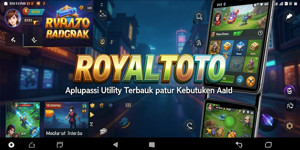 Tampilan utama aplikasi ROYALTOTO dengan fitur-fitur Utility.