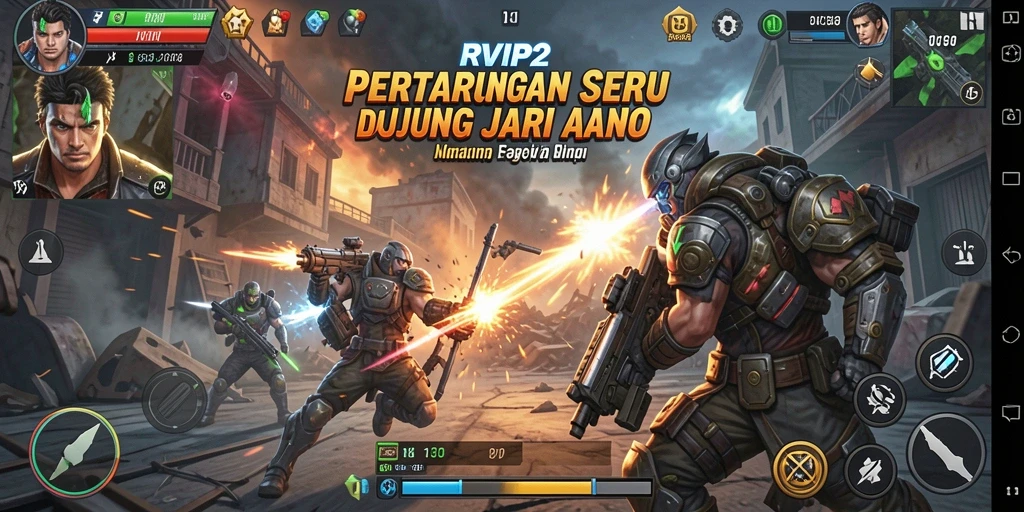 Tampilan gameplay RVIP2 yang intens dan mendebarkan.